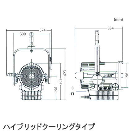 ARRI Lシリーズ ハイブリッドクーリングタイプ 図面